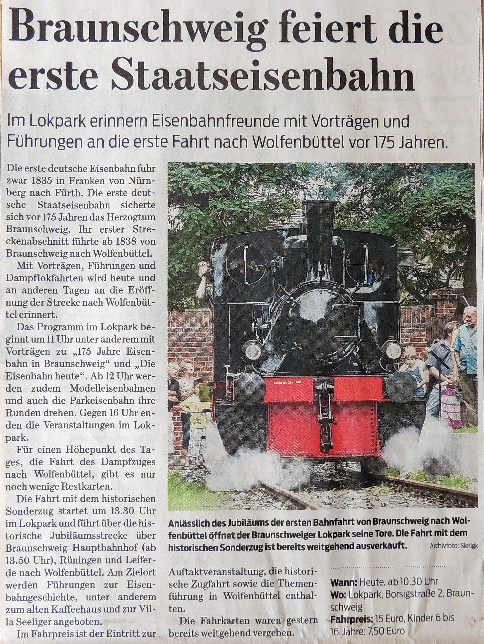 Bericht zum 1.6.2013